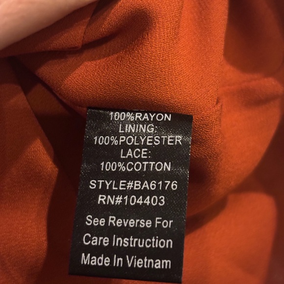 Blu Pepper Autumn Burnt Orange Floral Long Sleeve Dress or Tunic Top - Picture 7 of 8